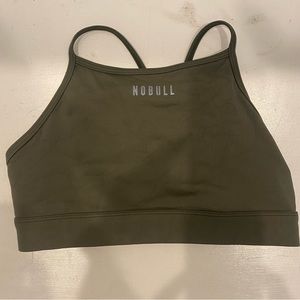 Olive green No Bull sports bra